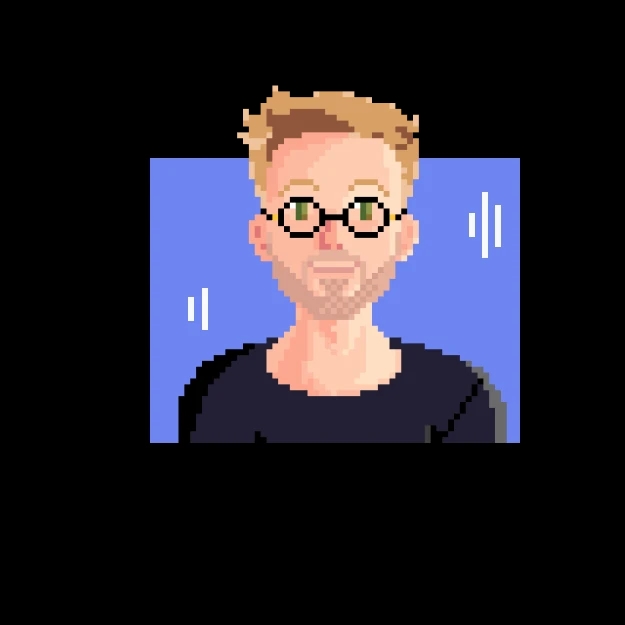 A pixel art portrait of Stephen